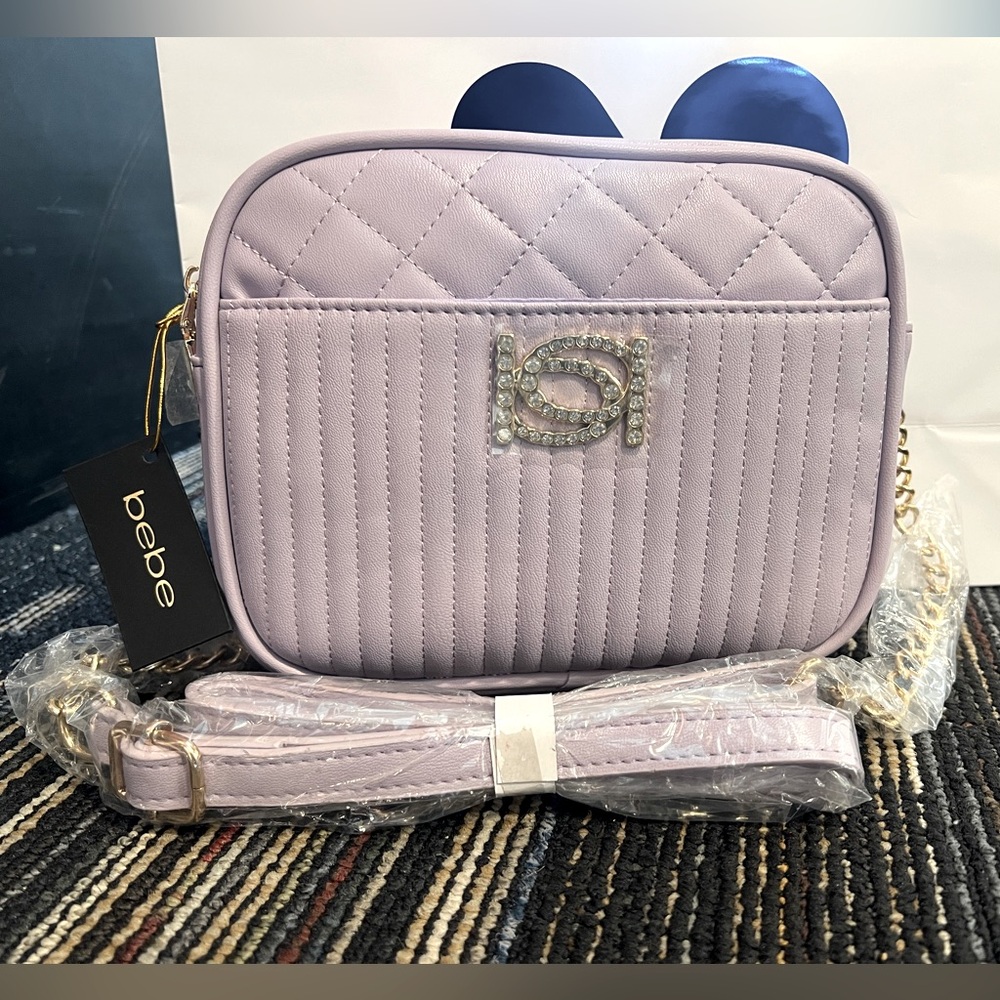 Bebe Hazel Rhinestone Crossbody Bag - Lilac (NWT)